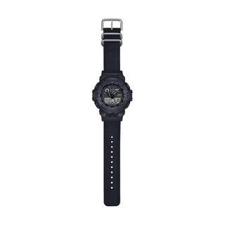 Angle shot of Casio G-Shock GA-700BCE-1AER Black Fabric Mens Watch on white background