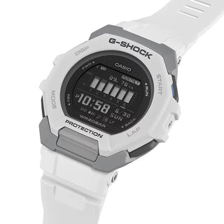 Angle shot of Casio G Squad Sunny Side Style GBD-300-7ER Mens Watch on white background