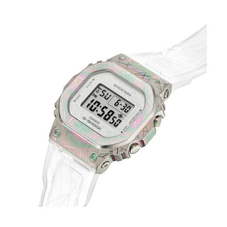 Angle shot of Casio G-Shock 40Th Anniversary Adventurer GM-S5640GEM-7ER Womens Watch on white background