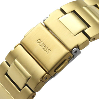 Angle shot of Guess GW0310L2 Black Dial Gold Stainless Steel Womens Watch on white background