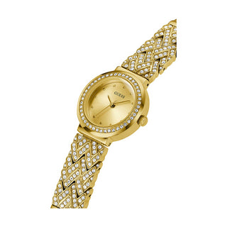 Angle shot of Guess Treasure GW0476L2 Womens Watch on white background