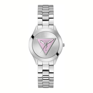 Front view of Guess Tri Plaque GW0675L1 Womens Watch on white background