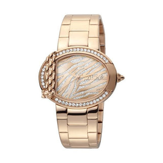 Front view of Just Cavalli C by JC JC1L111M0095 Rose Gold Stainless Steel Womens Watch on white background