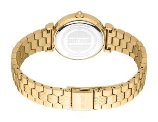 Angle shot of Just Cavalli SET JC1L273 Varenna JC1L273M0065 Gold Stainless Steel Womens Watch on white background