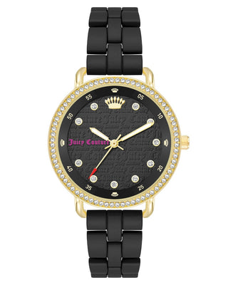 Front view of Juicy Couture JC_1310GPBK Womens Watch on white background