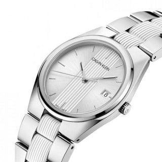 Angle shot of Calvin Klein Contrast K9E231K6 Womens Watch on white background