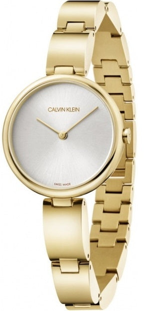 Front view of Calvin Klein Wavy K9U23546 Womens Watch on white background