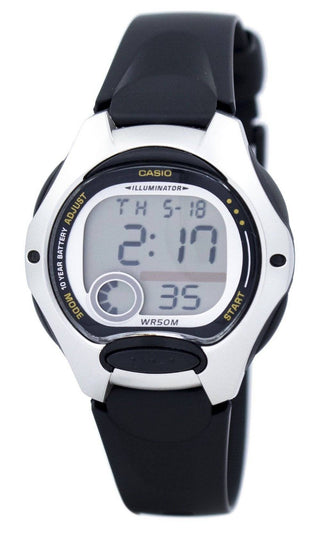 Front view of Casio Sport LW-200-1AVDF Womens Watch on white background