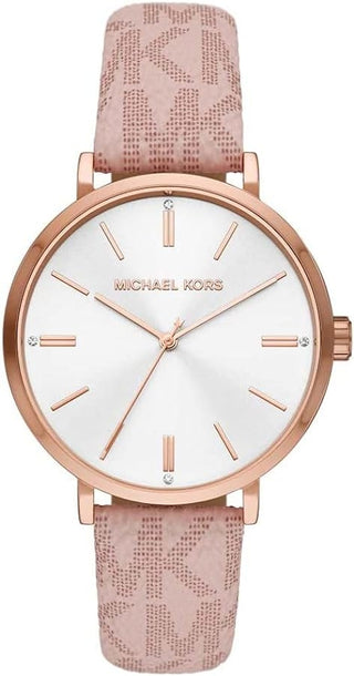 Front view of Michael Kors Addison MK2947 Womens Watch on white background