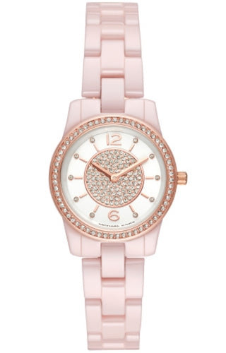 Front view of Michael Kors Mini Runway MK6622 Womens Watch on white background