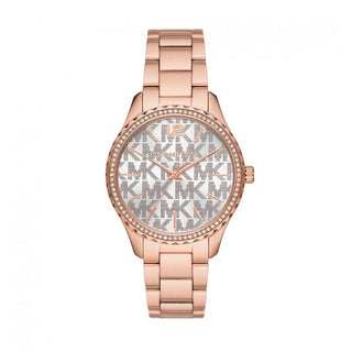 Front view of Michael Kors Layton MK7297 Womens Watch on white background