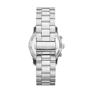 Angle shot of Michael Kors Runway Chronograph MK7325 Womens Watch on white background