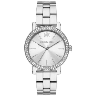 Front view of Michael Kors Corey MK7347 Womens Watch on white background