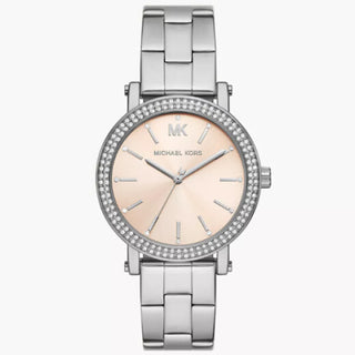 Front view of Michael Kors Corey MKO1050 Womens Watch on white background