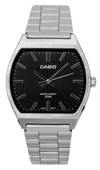 Front view of Casio MTP-B140D-1A Mens Watch on white background