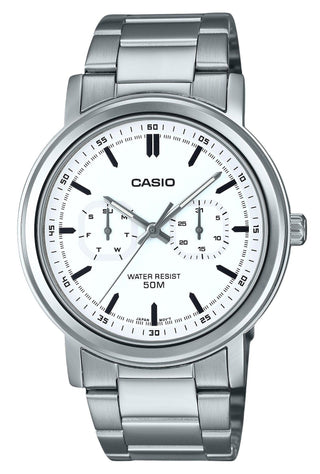 Front view of Casio MTP-E335D-7EV Mens Watch on white background