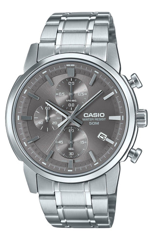 Front view of Casio MTP-E510D-8AV Mens Watch on white background