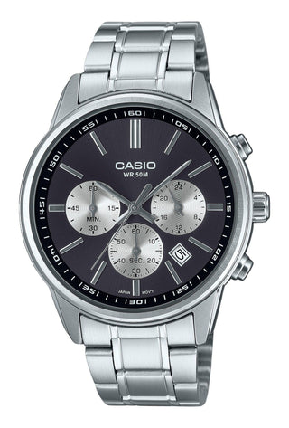 Front view of Casio MTP-E515D-1AV Mens Watch on white background