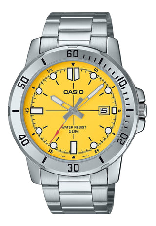 Front view of Casio MTP-VD01D-9EV Mens Watch on white background