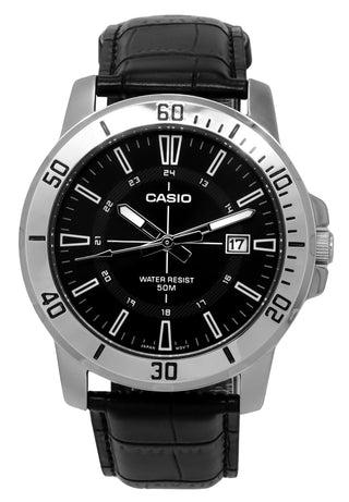 Front view of Casio MTP-VD01L-1C Mens Watch on white background