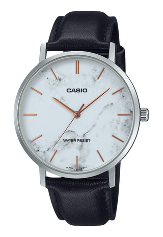 Front view of Casio MTP-VT01LM-7A Mens Watch on white background