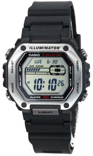 Front view of Casio MWD-110H-1A Mens Watch on white background