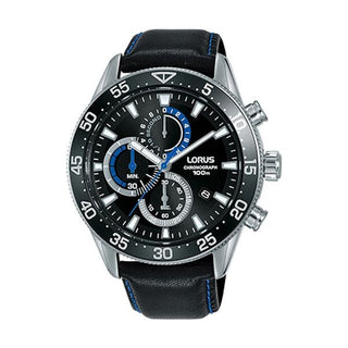 Front view of Lorus Sports Chronograph RM343FX9 Mens Watch on white background