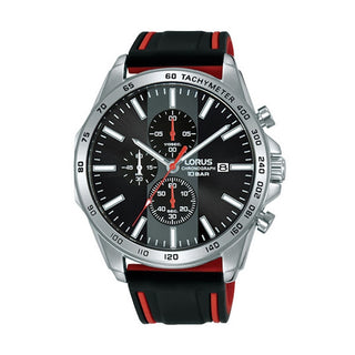 Front view of Lorus Sports Chronograph RM345GX9 Mens Watch on white background