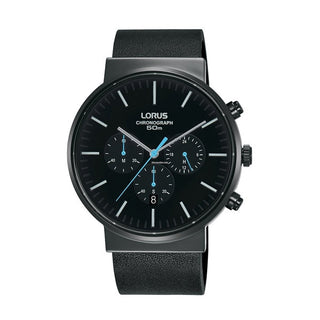 Front view of Lorus Dress Chronograph RT377GX9 Mens Watch on white background