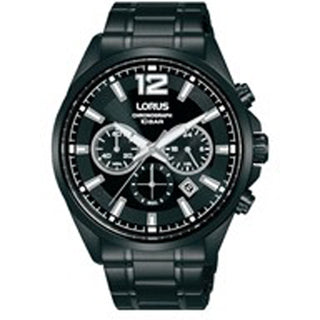 Front view of Lorus Sports Chronograph RT379JX9 Mens Watch on white background