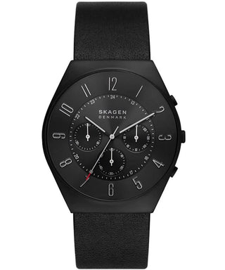 Front view of Skagen Grenen Chronograph SKW6843 Mens Watch on white background