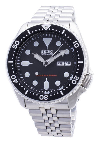 Front view of Seiko SKX007K2 Mens Watch on white background