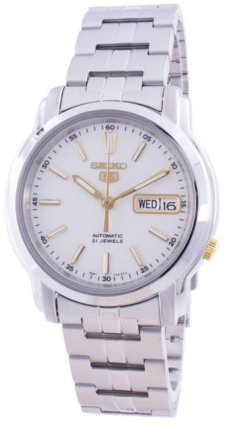 Front view of Seiko SNKL77K1 Mens Watch on white background