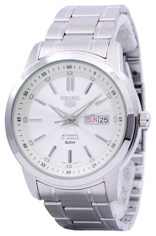 Front view of Seiko SNKM83K1 Mens Watch on white background