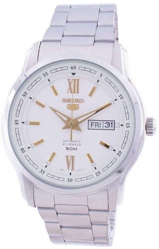 Front view of Seiko SNKP15K1 Mens Watch on white background