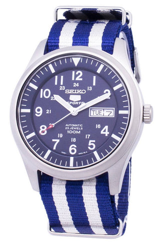 Front view of Seiko SNZG11K1-VAR-NATO2 Mens Watch on white background