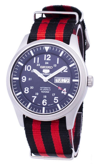 Front view of Seiko SNZG11K1-VAR-NATO3 Mens Watch on white background