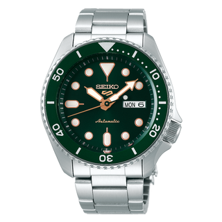 Front view of Seiko 5 Sports SRPD63K1 Watch on white background