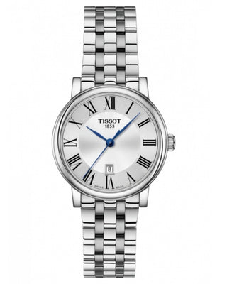 Front view of Tissot T122-210-11-033-00 Watch on white background