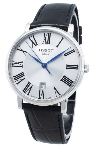 Front view of Tissot T122.410.16.033.00 Mens Watch on white background