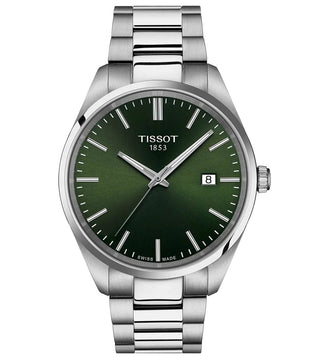 Front view of Tissot T150-410-11-091-00 Watch on white background