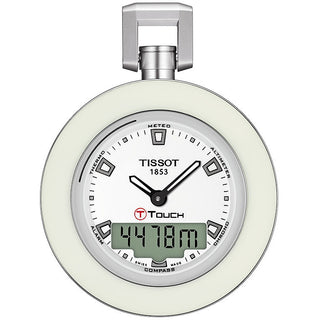 Front view of Tissot Pocket Touch T8574201901100 Watch on white background