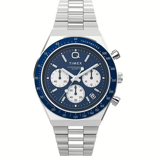 Front view of Timex Q Diver Chrono TW2W51600 Mens Watch on white background