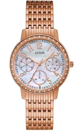 Front view of Guess W1086L2 Womens Watch on white background