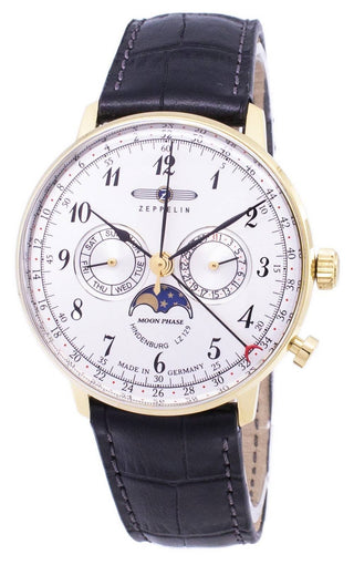 Front view of Zeppelin Z70381 Mens Watch on white background