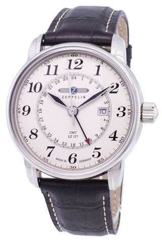 Front view of Zeppelin Z76425 Mens Watch on white background