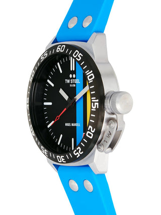 Angle shot of TW Steel CS113 Blue Unisex Watch on white background