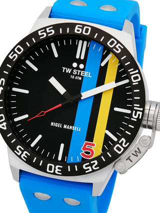 Front view of TW Steel CS113 Blue Unisex Watch on white background