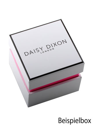 Angle shot of Daisy Dixon DD088PRG White Dial Pink Leather Womens Watch on white background