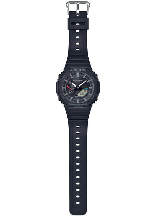 Angle shot of Casio G-Shock GA-B2100-1AER Black Resin Mens Watch on white background